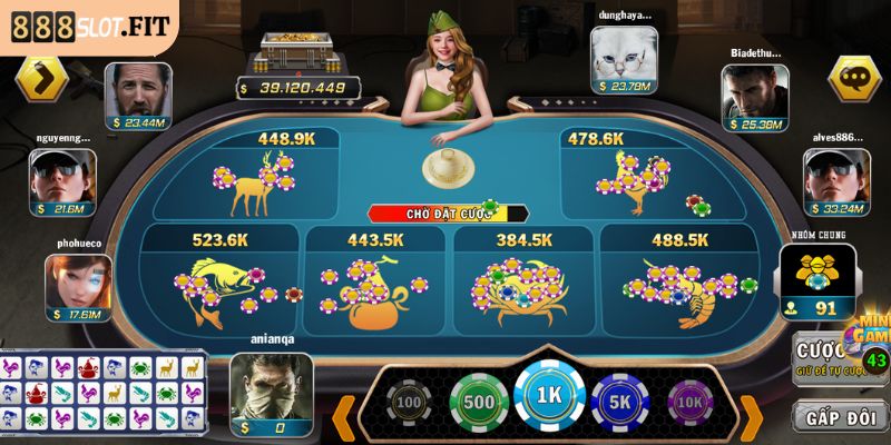 Rải thảm nhiều ô cược bầu cua 888SLOT