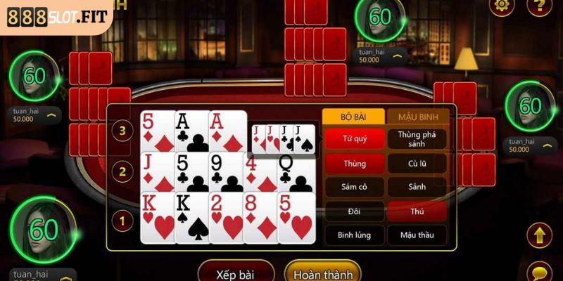 Luật chơi bài mậu binh 888SLOT cụ thể 
