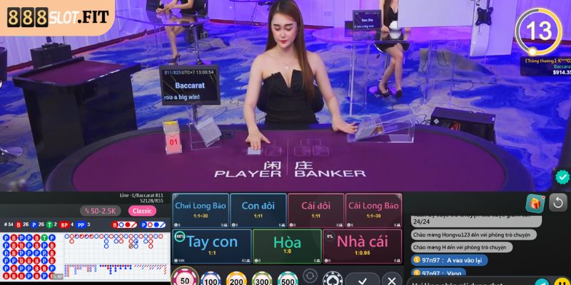 Baccarat game bài kinh điển tại sảnh EBET 888SLOT